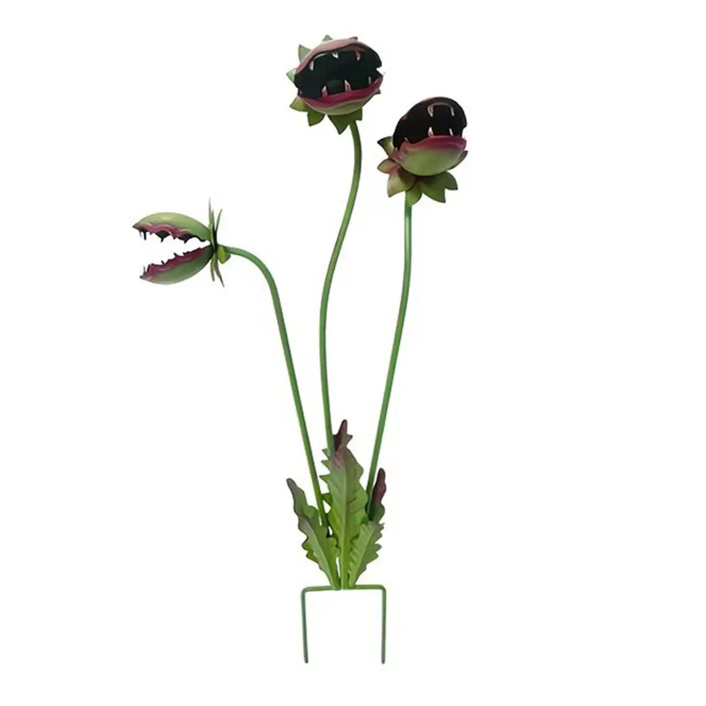 ⏰LAST DAY SALE: 🔥Whimsical Metal Carnivorous Plant Garden Stake, Carnivorous Plant Flower Sculpture for Outdoor Garden, Patio Decor🌷😈