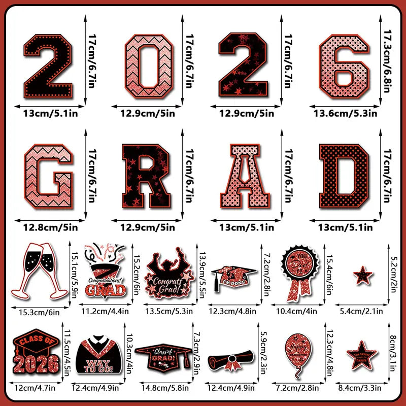 š„Last Day 60% OFF -20 Pcs Graduation Magnets 2026 Cruise Door Car Magnets Congrats Grad Cap Magnetic Decorations for Refrigerator Garage Cruise Door Party Stickers