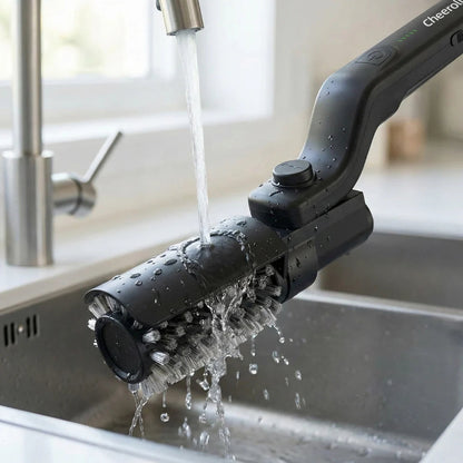 Cheeroll®BBQ Grill Cleaner — As Seen on TV! — Cordless, Rechargeable Grill Cleaning Tool, Featuring a 350 RPM Stainless Steel Roller and LED Light
