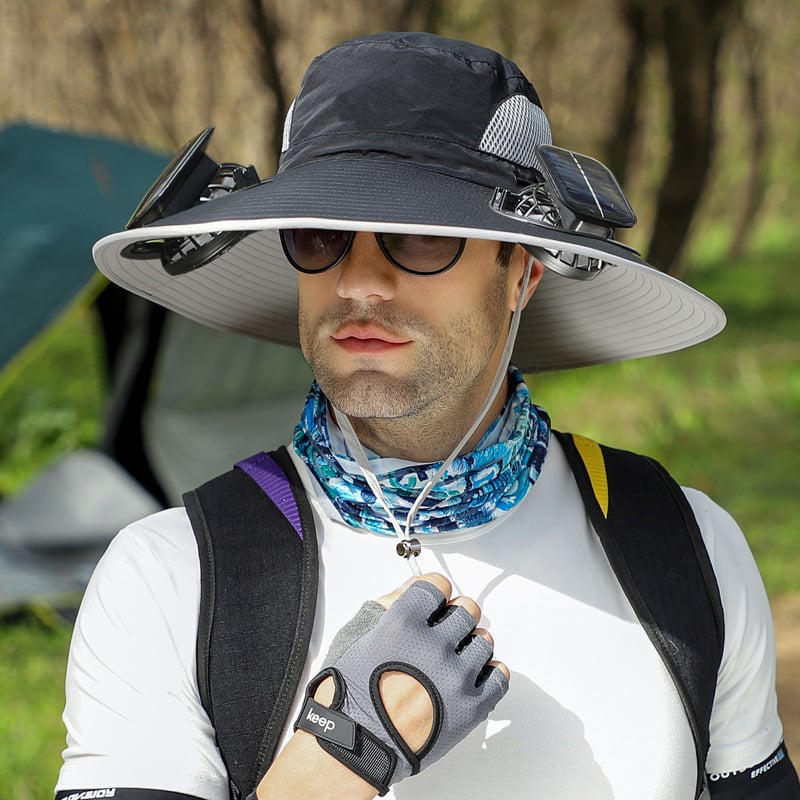 🔥HOT SALE NOW 60% OFF🔥Solar Cooling Sun Hat – Portable Fan Cap