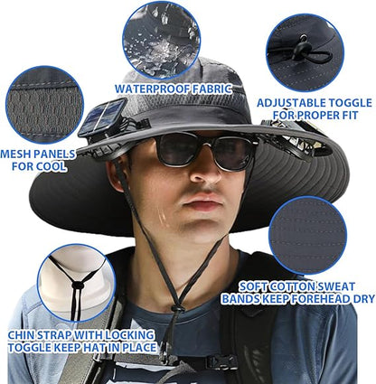 🔥HOT SALE NOW 60% OFF🔥Solar Cooling Sun Hat – Portable Fan Cap
