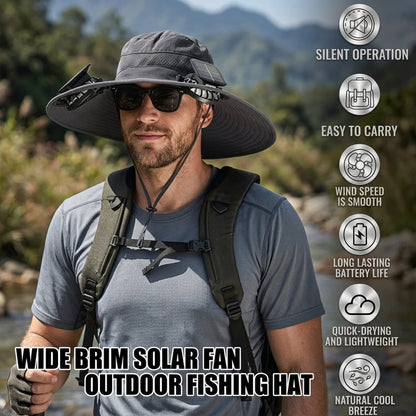 🔥HOT SALE NOW 60% OFF🔥Solar Cooling Sun Hat – Portable Fan Cap