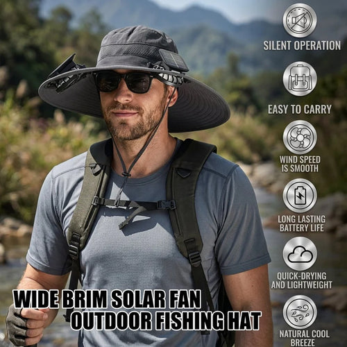 🔥HOT SALE NOW 60% OFF🔥Solar Cooling Sun Hat – Portable Fan Cap