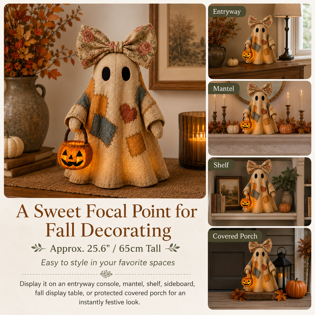 👻LAST DAY 60% OFF👻Lighted Vintage Patchwork Ghost🎃