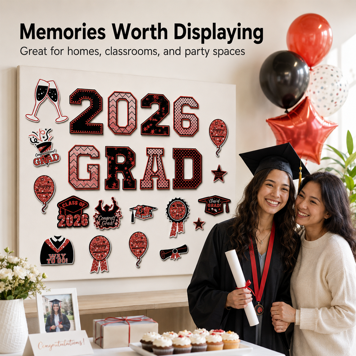 🔥Last Day 60% OFF -20 Pcs Graduation Magnets 2026 Cruise Door Car Magnets Congrats Grad Cap Magnetic Decorations for Refrigerator Garage Cruise Door Party Stickers