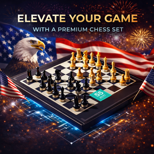 Advanced robotic chessboard with wooden chess pieces