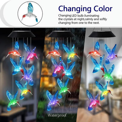 🔥2026 New Model🔥 -🦋✨ Enhance Your GardenCreative Bird Design Solar Wind Chimes