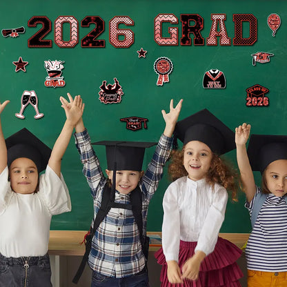 🔥Last Day 60% OFF -20 Pcs Graduation Magnets 2026 Cruise Door Car Magnets Congrats Grad Cap Magnetic Decorations for Refrigerator Garage Cruise Door Party Stickers