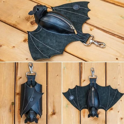 🔥2026 New Model🔥-Gothic Design Leather Bat Coin Purse🦇