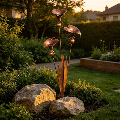 🔥2026 New Model-🔥 – A PeaceCopper Calla Lily Garden Chime Setful Touch for Flower Lovers 🌿🔔