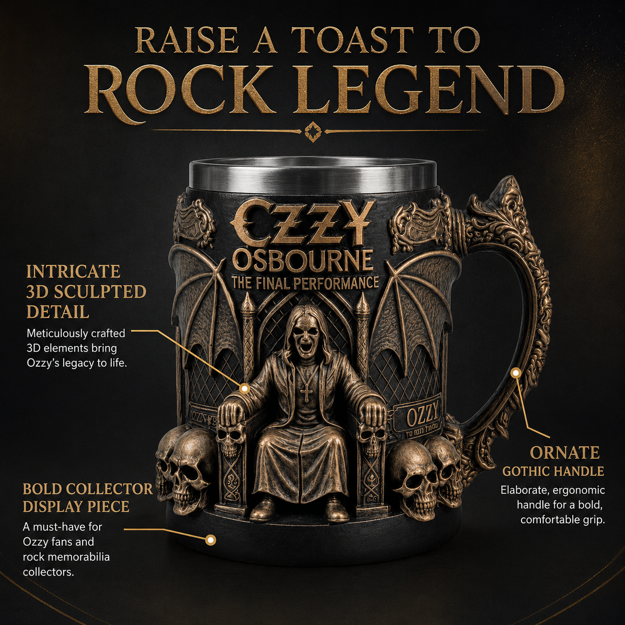 🦇Ozzy Osbourne Commemorative Mug