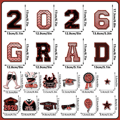🔥Last Day 60% OFF -20 Pcs Graduation Magnets 2026 Cruise Door Car Magnets Congrats Grad Cap Magnetic Decorations for Refrigerator Garage Cruise Door Party Stickers