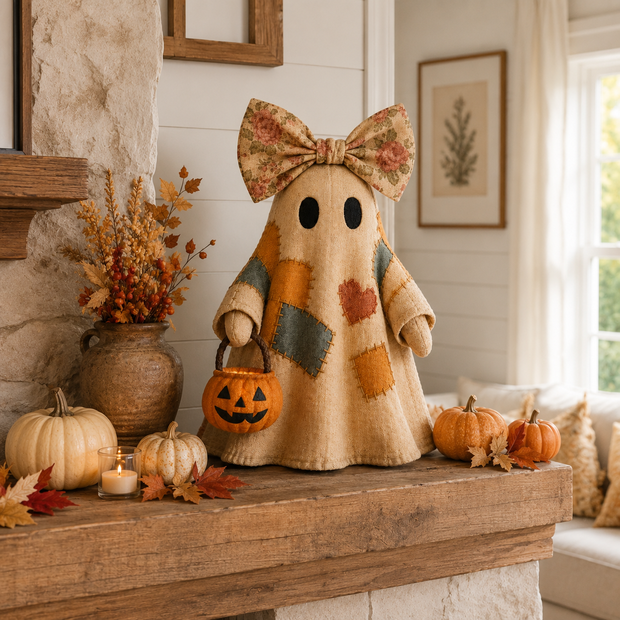 👻LAST DAY 60% OFF👻Lighted Vintage Patchwork Ghost🎃