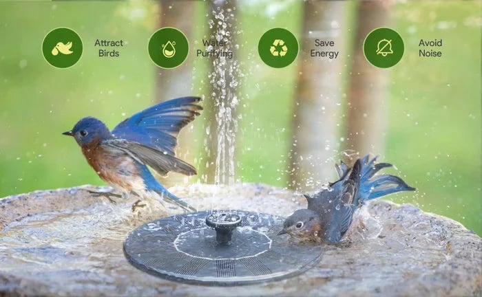 Hot Sale🔥⛲ Solar Fountain, Solar Powered Bird Bath Fountain Pump( 🔥Free Shipping)