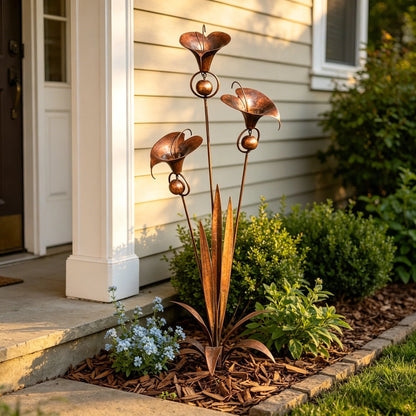 🔥2026 New Model-🔥 – A PeaceCopper Calla Lily Garden Chime Setful Touch for Flower Lovers 🌿🔔