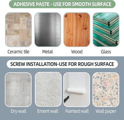 🏠6-Pack Self-Adhesive Curtain Rod Brackets