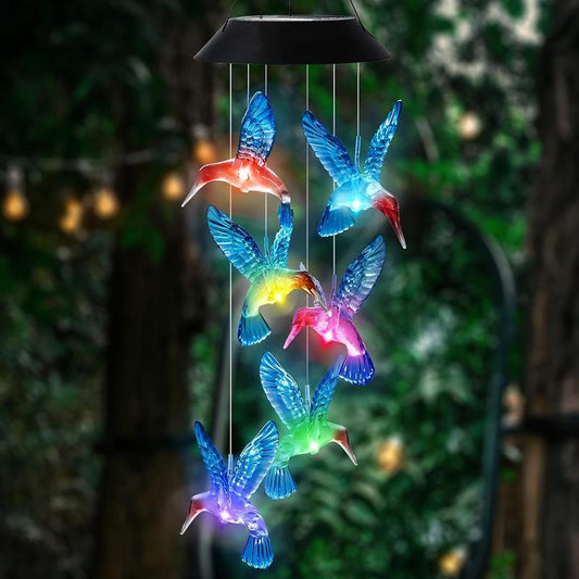 🔥2026 New Model🔥 -🦋✨ Enhance Your GardenCreative Bird Design Solar Wind Chimes