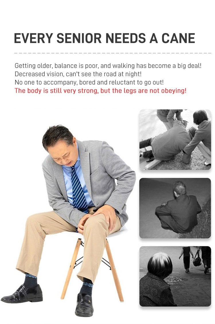 Tired of Walking Fatigue & No Place to Rest? This 2-in-1 Cane-Stool Lets Seniors Walk & Sit Anytime, Anywhere!