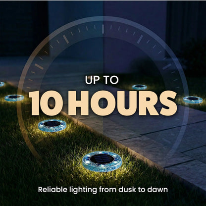⏰LAST DAY SALE: 🔥🌞 Solar Stained Glass Mosaic Disk Lights – Wireless Waterproof Outdoor LED Pathway Lights for Gardens, Patios, Walkways & Yard Décor