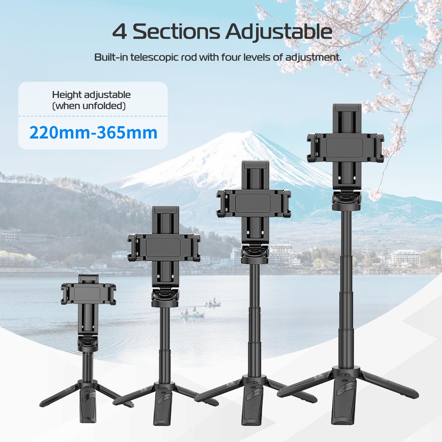Extendable Grip Phone Tripod with Detachable Remote (Pocket Size)