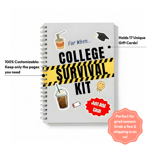 🔥2026 New Model🔥 -The 'For When...' College Survival Kit - Gift Card Book🎓