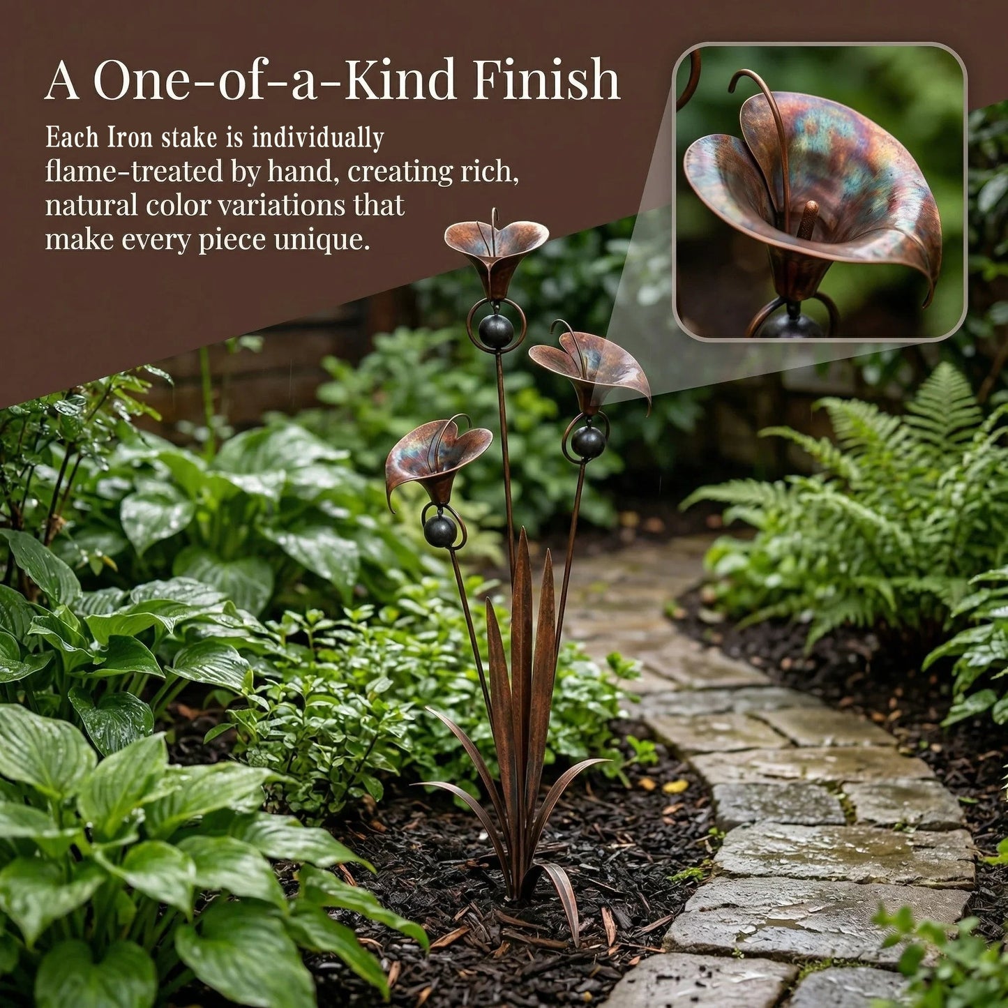🔥2026 New Model-🔥 – A PeaceCopper Calla Lily Garden Chime Setful Touch for Flower Lovers 🌿🔔