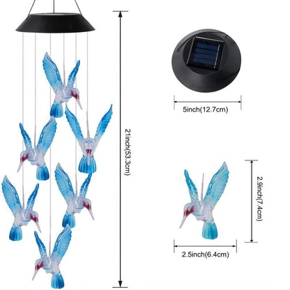 🔥2026 New Model🔥 -🦋✨ Enhance Your GardenCreative Bird Design Solar Wind Chimes