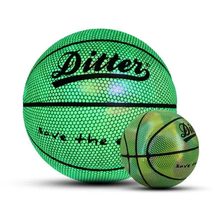HOLOGRAPHIC REFLECTIVE GLOWING BASKETBALL