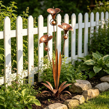 🔥2026 New Model-🔥 – A PeaceCopper Calla Lily Garden Chime Setful Touch for Flower Lovers 🌿🔔