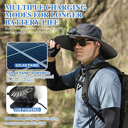 🔥HOT SALE NOW 60% OFF🔥Solar Cooling Sun Hat – Portable Fan Cap