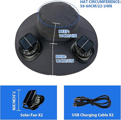 🔥HOT SALE NOW 60% OFF🔥Solar Cooling Sun Hat – Portable Fan Cap