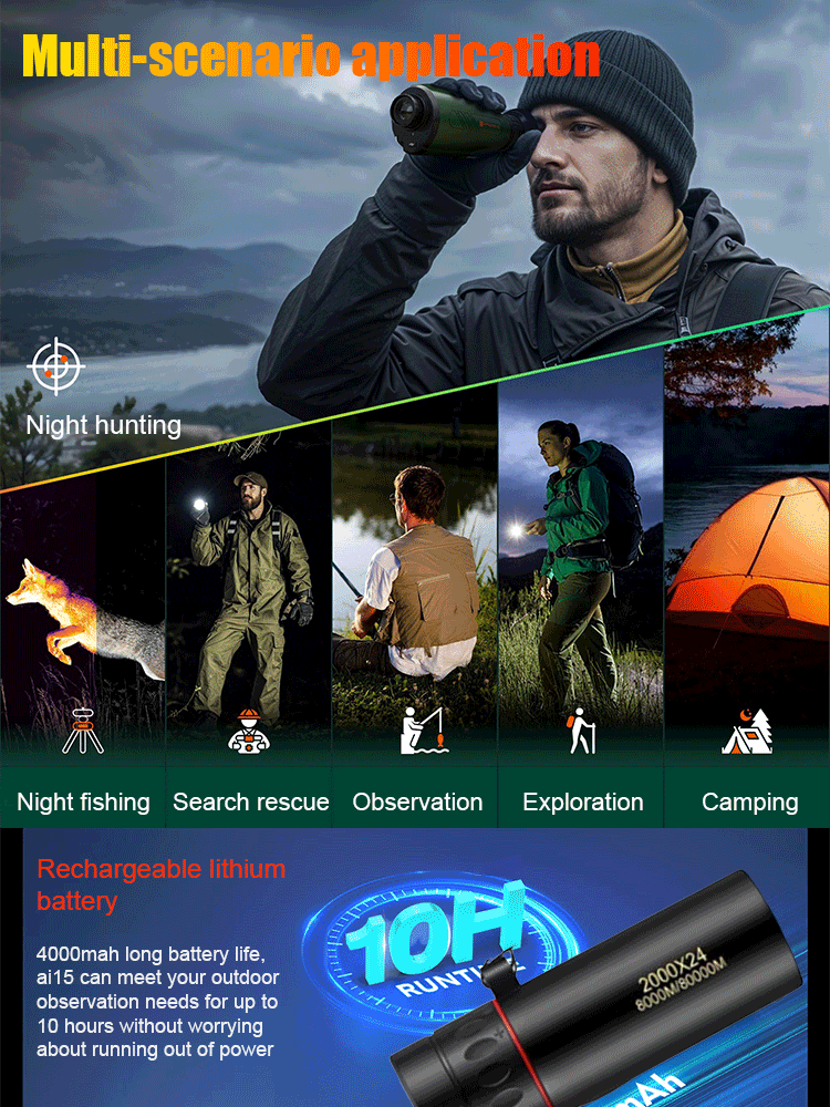🔭📷4K Night Vision Binoculars 10X Camera Hight Definition Digital