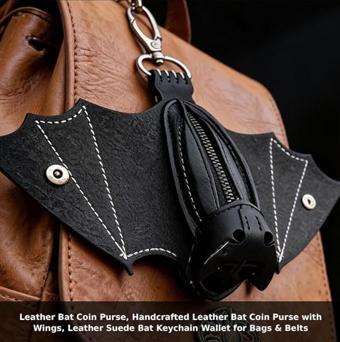 🔥2026 New Model🔥-Gothic Design Leather Bat Coin Purse🦇