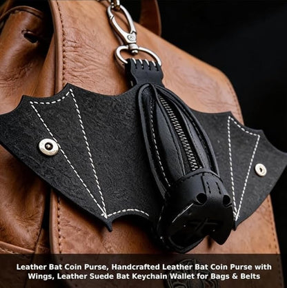 🔥2026 New Model🔥-Gothic Design Leather Bat Coin Purse🦇