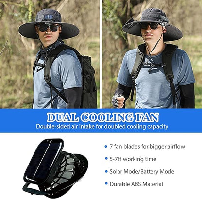 🔥HOT SALE NOW 60% OFF🔥Solar Cooling Sun Hat – Portable Fan Cap