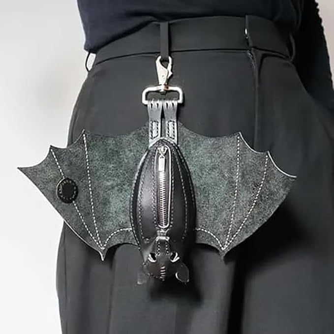 🔥2026 New Model🔥-Gothic Design Leather Bat Coin Purse🦇