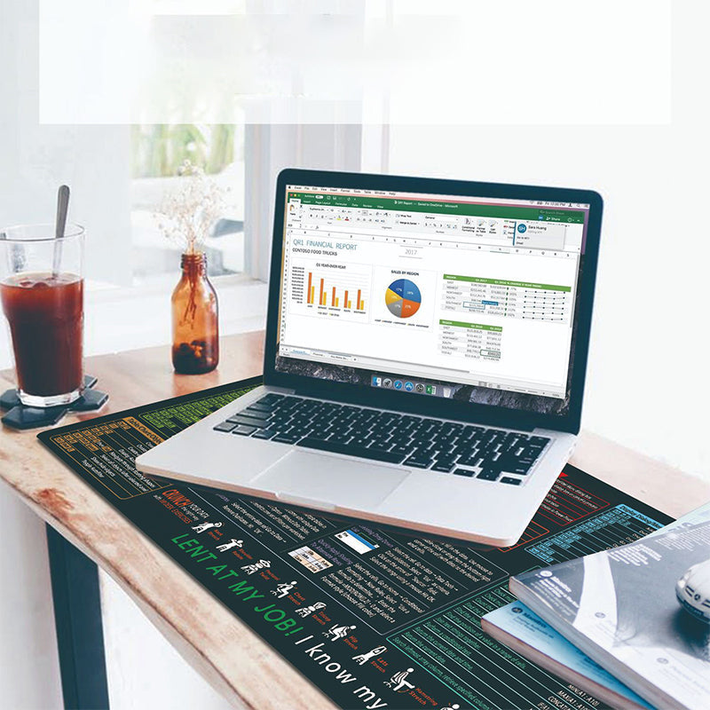 Stain-Resistant Anti-Slip Shortcut Desk Pad for Office