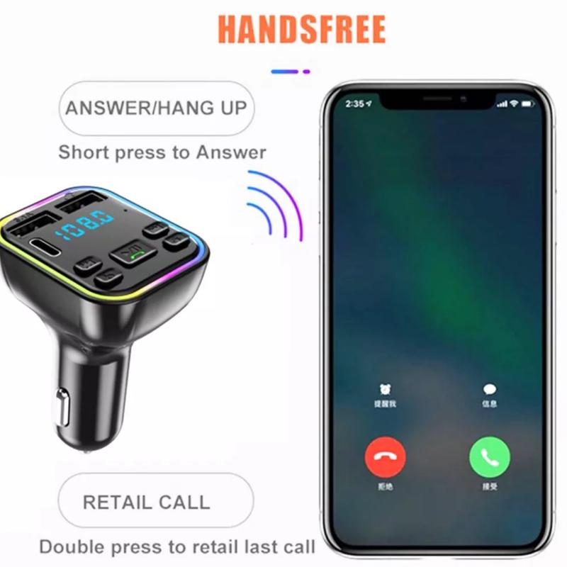 Colorful Lights Bluetooth Car MP3 Player