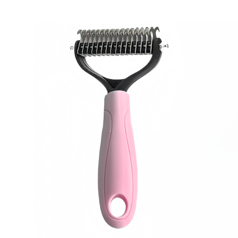 ⏰LAST DAY SALE: 🔥Pet Grooming Brush-Double Sided Hurtless Shedding and Dematting Undercoat Rake Comb for Dogs and Cats, No More Nasty Shedding or Flying Hair