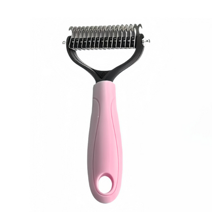 ⏰LAST DAY SALE: 🔥Pet Grooming Brush-Double Sided Hurtless Shedding and Dematting Undercoat Rake Comb for Dogs and Cats, No More Nasty Shedding or Flying Hair
