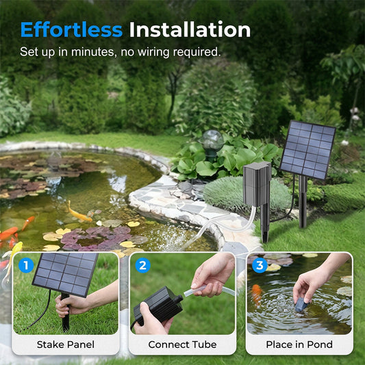 ⚡ 50% OFF NOW! ✨Solar Pond Aerator with Air Pump💧🐟
