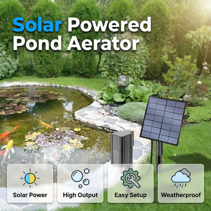 ⚡ 50% OFF NOW! ✨Solar Pond Aerator with Air Pump💧🐟