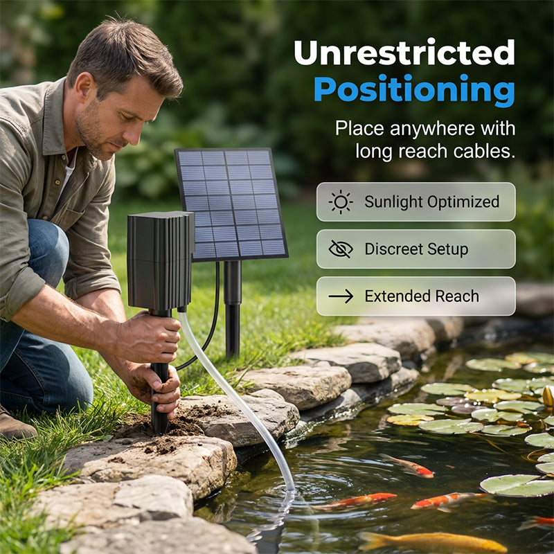 ⚡ 50% OFF NOW! ✨Solar Pond Aerator with Air Pump💧🐟