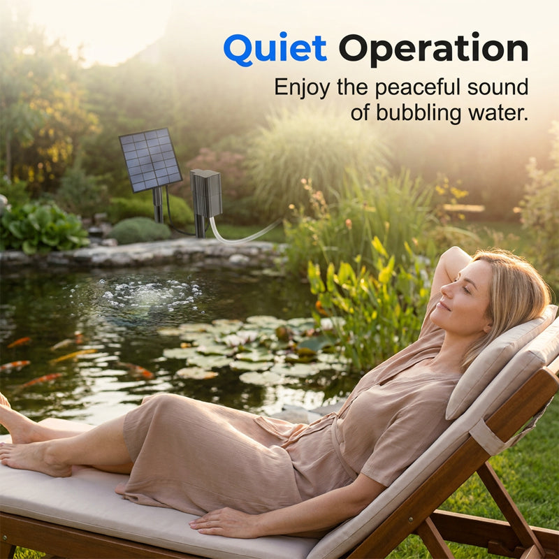 ⚡ 50% OFF NOW! ✨Solar Pond Aerator with Air Pump💧🐟